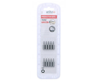 Wiha Tools 71507 T7 x 38mm TORX® Insert Bit, 10 Pack