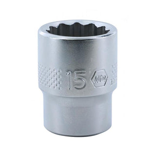 Wiha Tools 33730 3/8 Inch Drive Socket, 12 Point, 15.0mm