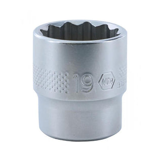 Wiha Tools 33734 3/8 Inch Drive Socket, 12 Point, 19.0mm