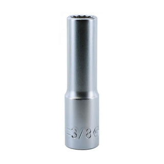 Wiha Tools 33783 3/8 Inch Drive Deep Socket, 12 Point, 3/8 Inch