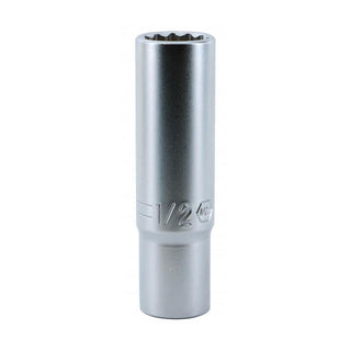 Wiha Tools 33743 3/8 Inch Drive Deep Socket, 12 Point, 1/2 Inch