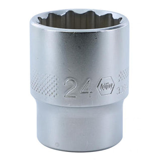 Wiha Tools 33840 1/2 Inch Drive Socket, 12 Point, 24 mm