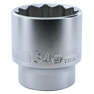 Wiha Tools 33850 1/2 Inch Drive Socket, 12 Point, 34 mm