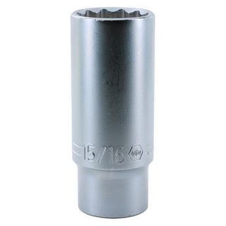 Wiha Tools 33860 1/2 Inch Drive Deep Socket, 12 Point, 15/16 Inch