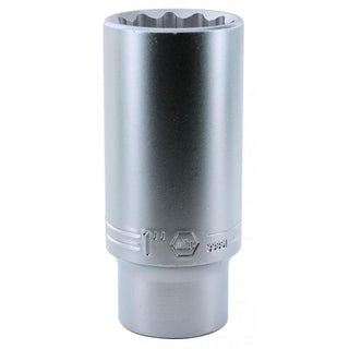 Wiha Tools 33861 1/2 Inch Drive Deep Socket, 12 Point, 1 Inch