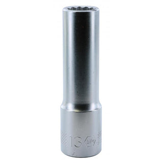 Wiha Tools 33869 1/2 Inch Drive Deep Socket, 12 Point, 13 mm