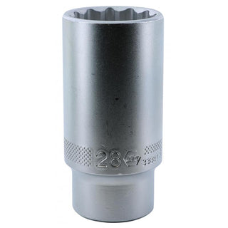 Wiha Tools 33884 1/2 Inch Drive Deep Socket, 12 Point, 28 mm