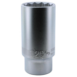 Wiha Tools 33885 1/2 Inch Drive Deep Socket, 12 Point, 29 mm