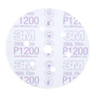 3M Hookit Finishing Film Abrasive Disc 260L, 01068, 6 in, Dust Free,
P1200