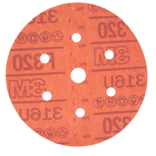 3M Hookit Red Abrasive Disc Dust Free, 01140, 6 in, P320, 50 discs per
carton