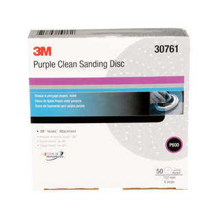 3M Hookit Purple Clean Sanding Disc 334U, 30761, 6 in, P600 grade