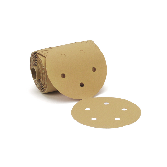 3M Stikit Gold Paper Disc Roll 216U, 01626, P120 A-weight, 5 in x NH,
D/F 5HL