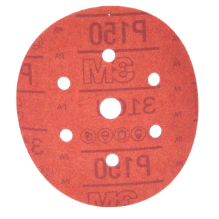 3M Hookit Red Abrasive Disc Dust Free, 01144, 6 in, P150, 50 discs per
carton