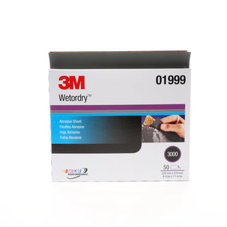 3M Wetordry Abrasive Sheet, 01999, 3000, 9 in x 11 in, 50 sheets per
carton