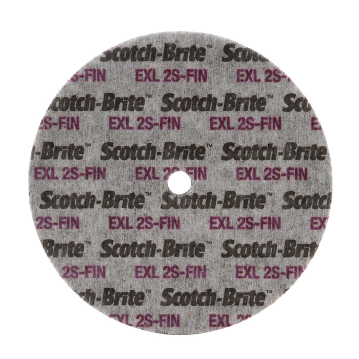 Scotch-Brite EXL Unitized Wheel, XL-UW, 3S Fine, 6 in x 1/4 in x 1/2
in