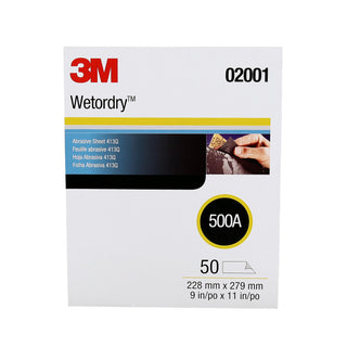 3M Wetordry Abrasive Sheet 413Q, 02001, 500, 9 in x 11 in, 50 sheets
per carton