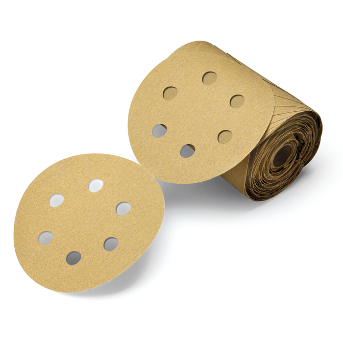 3M Stikit Paper Disc Roll 236U, 6 in x NH 6 Hole, P320 C-weight, D/F,
Die 600FH