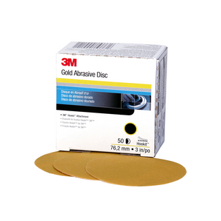 3M Hookit Gold Disc 00914, 3 in, P320, 50 Discs/Carton