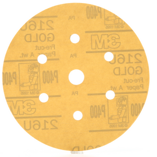 3M Hookit Gold Disc Dust Free 216U 01073, 6 in, P400, 100 Discs/Carton