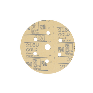 3M Hookit Gold Disc Dust Free 216U 01077, 6 in, P240, 100 Discs/Carton