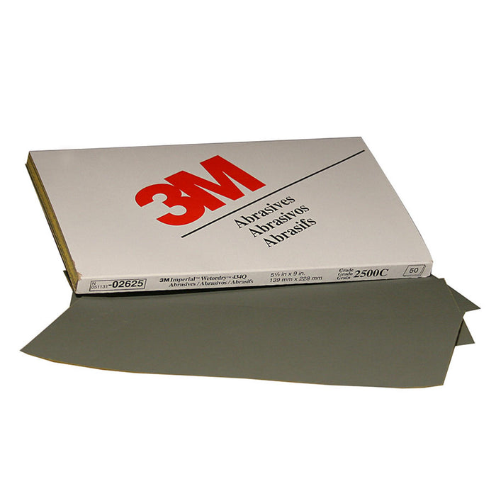 3M Wetordry Abrasive Sheet, 02625, 2500, heavy duty, 5 1/2 in x 9 in