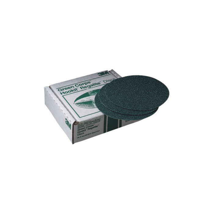3M Green Corps Hookit Disc, 00520, 8 in, 100, 25 discs per carton