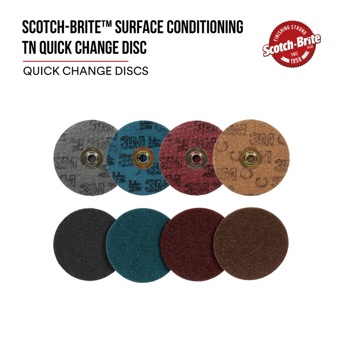 Scotch-Brite Surface Conditioning TN Quick Change Disc, SC-DN, A/O
Medium, 7 in