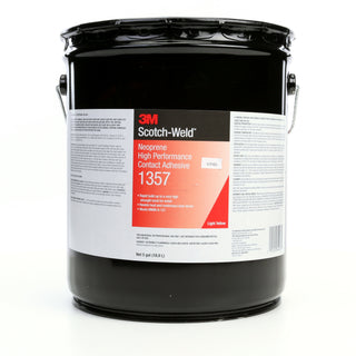 3M Neoprene High Performance Contact Adhesive 1357, Light Yellow, 5Gallon