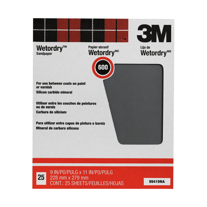 3M Pro-Pak Wetordry Sanding Sheets 88600NA, 9 in x 11 in, 180C grit,
25 sht pk