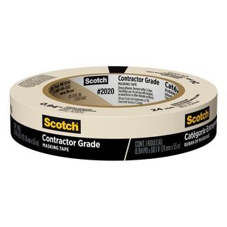 Scotch® Contractor Grade Masking Tape 2020-24AR-BK, .94 in x 60.1 yd