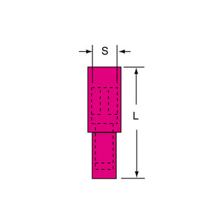 3M Female Disconnect, Nylon Insulated with Insulation Grip Bullet Style22-18 AWG