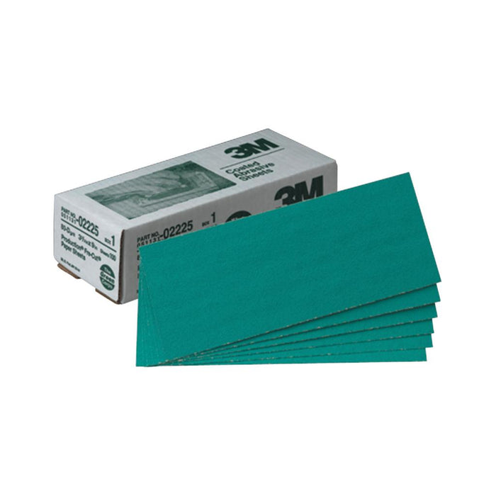 3M Green Corps Production Resin Sheet, 02225, 80 grade, 3 2/3 in x 9
in