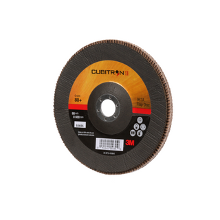 3M Cubitron II Flap Disc 967A, 80+, T29, 7 in x 7/8 in, Giant