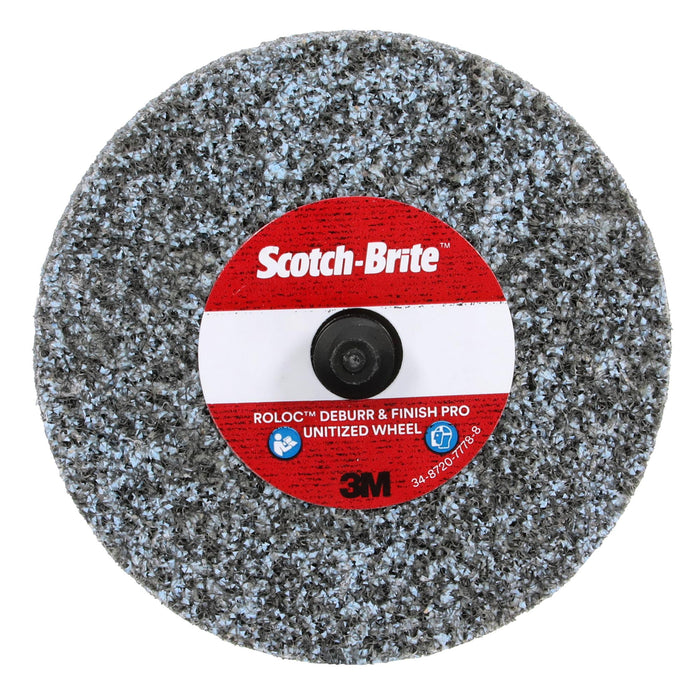 Scotch-Brite Roloc Deburr & Finish PRO Unitized Wheel, DP-UR, 4C Medium+, TR