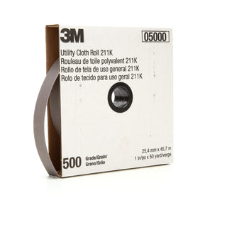 3M Utility Cloth Roll 211K, 500 J-weight, 1-1/2 in x 50 yd