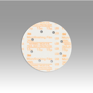 3M Hookit Microfinishing Film Disc 268L, 15 Mic 3MIL, Type D, 6 in x
NH, D/F 8HL