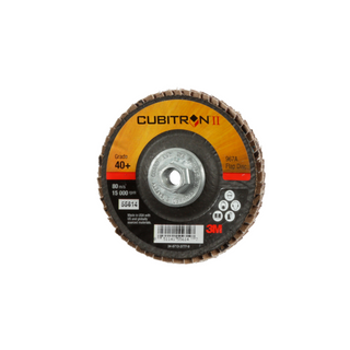 3M Cubitron II Flap Disc 967A, 40+, T29 Quick Change, 4 in x 3/8"-24