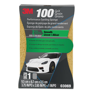 3M Performance Sanding Sponge, 03069, 1 inch x 2-5/8 inch, 100 Grit