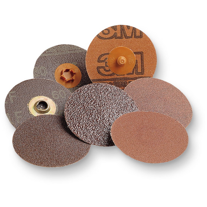 3M Roloc Disc 361F, P320 XF-weight, TR, 3 in, Die R300V, 50/Carton