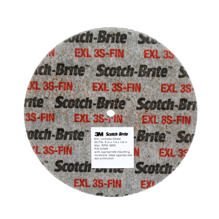 Scotch-Brite SST Unitized Wheel, 3 in x 1/4 in x 1/4 in 5S FIN