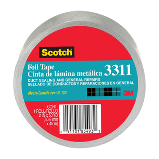 Scotch® Foil Tape 3311-50A, 2.0 in x 50 yd (50.8 mm x 45 m)