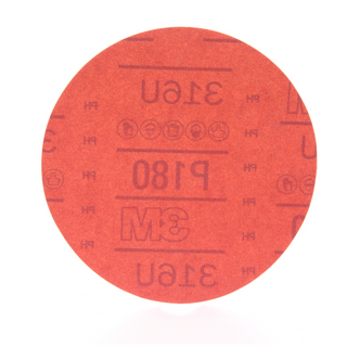 3M Red Abrasive Stikit Disc Value Pack, 01254, 6 in, P180 grade