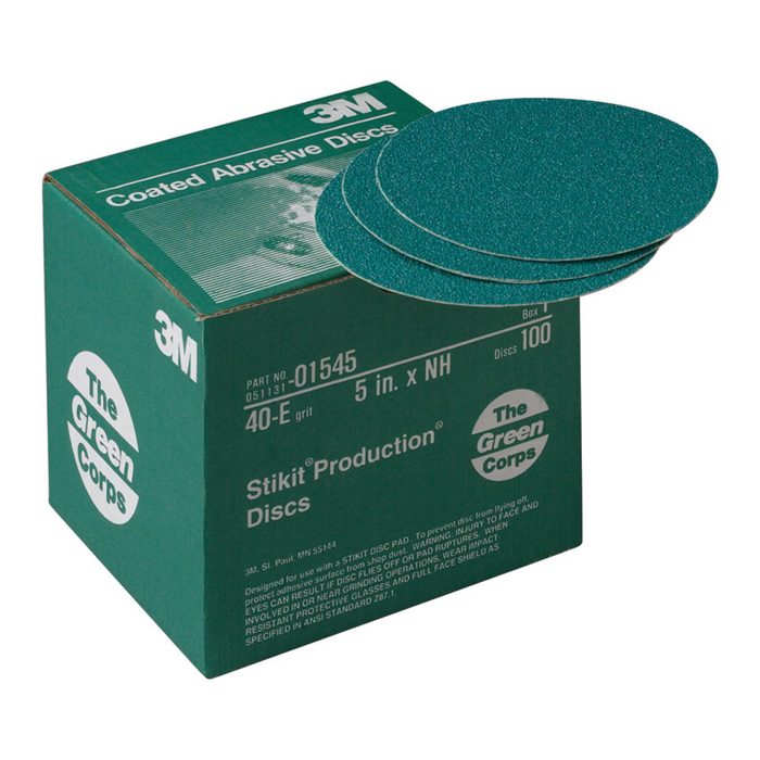 3M Green Corps Stikit Production Disc, 01545, 5 in, 40 grit