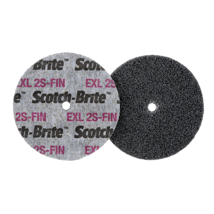 Scotch-Brite EXL Unitized Wheel, XL-UW, 2S Fine, 3 in x 1 in x 3/8 in