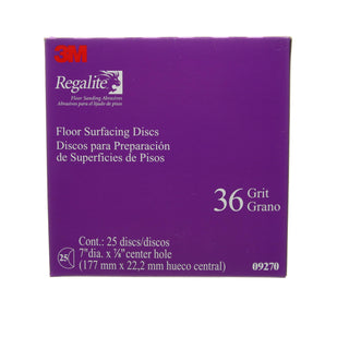 3M Regalite Floor Surfacing Discs 09270, 7 in x 7/8 in, 752I, 36 Grit