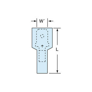 3M Male Disconnect, Fully Nylon Insulated Butted Seam 16-14 AWG, 94828