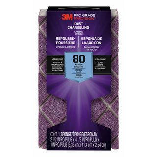 3M Pro Grade Precision Dust Channeling Block Sanding Sponge 80 grit
Medium