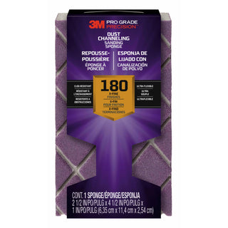 3M Pro Grade Precision Dust Channeling Block Sanding Sponge 180 grit
Fine