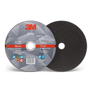 3M Silver Cut-Off Wheel, 87471, T1, 7 in x .045 in x 7/8 in, 25/Carton