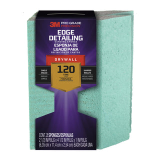 3M Pro Grade Precision Drywall Edge Detailing Angled Sanding Sponge
Fine grit